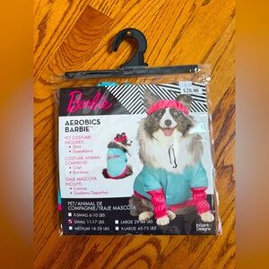 Barbie Aerobics 2 Pc Dog Costume Size: Small 11-17 LBS - Halloween Party